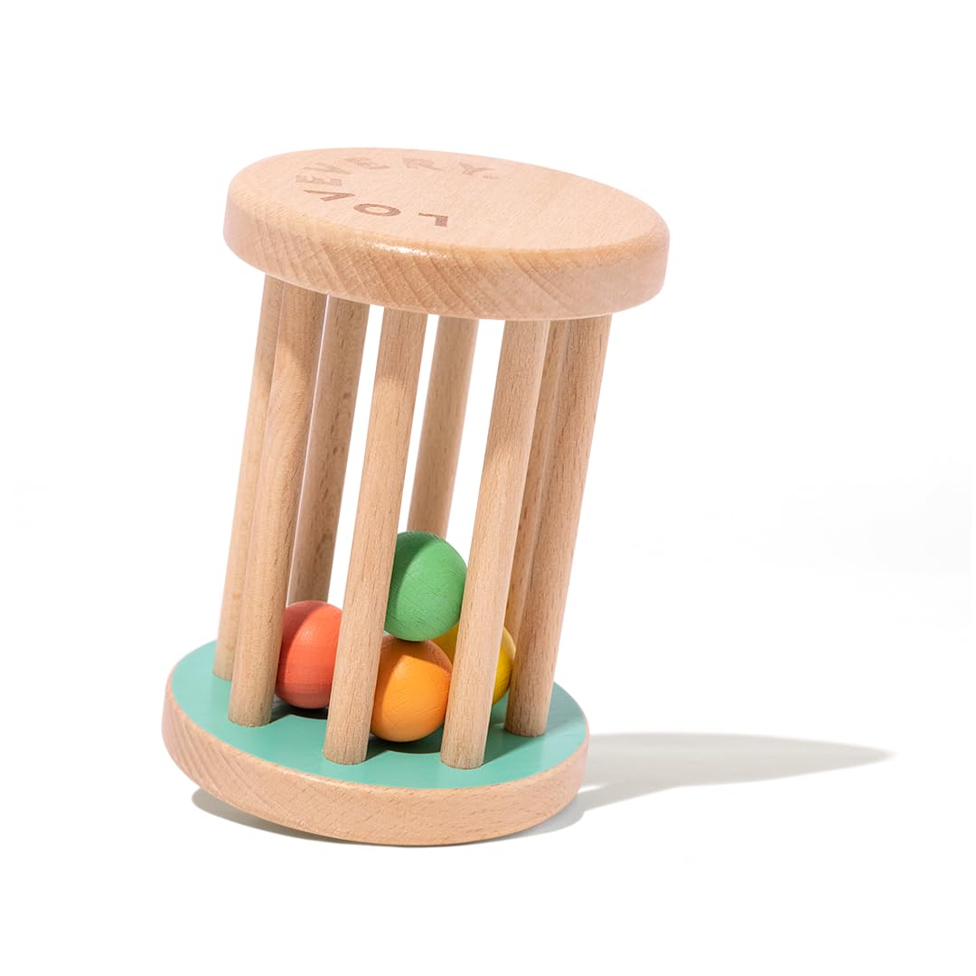 Lovevery Montessori Rolling Rattle Baby Toy