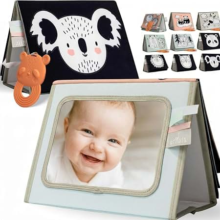 Soft Tummy Time Book w/ Baby Safe Mirror