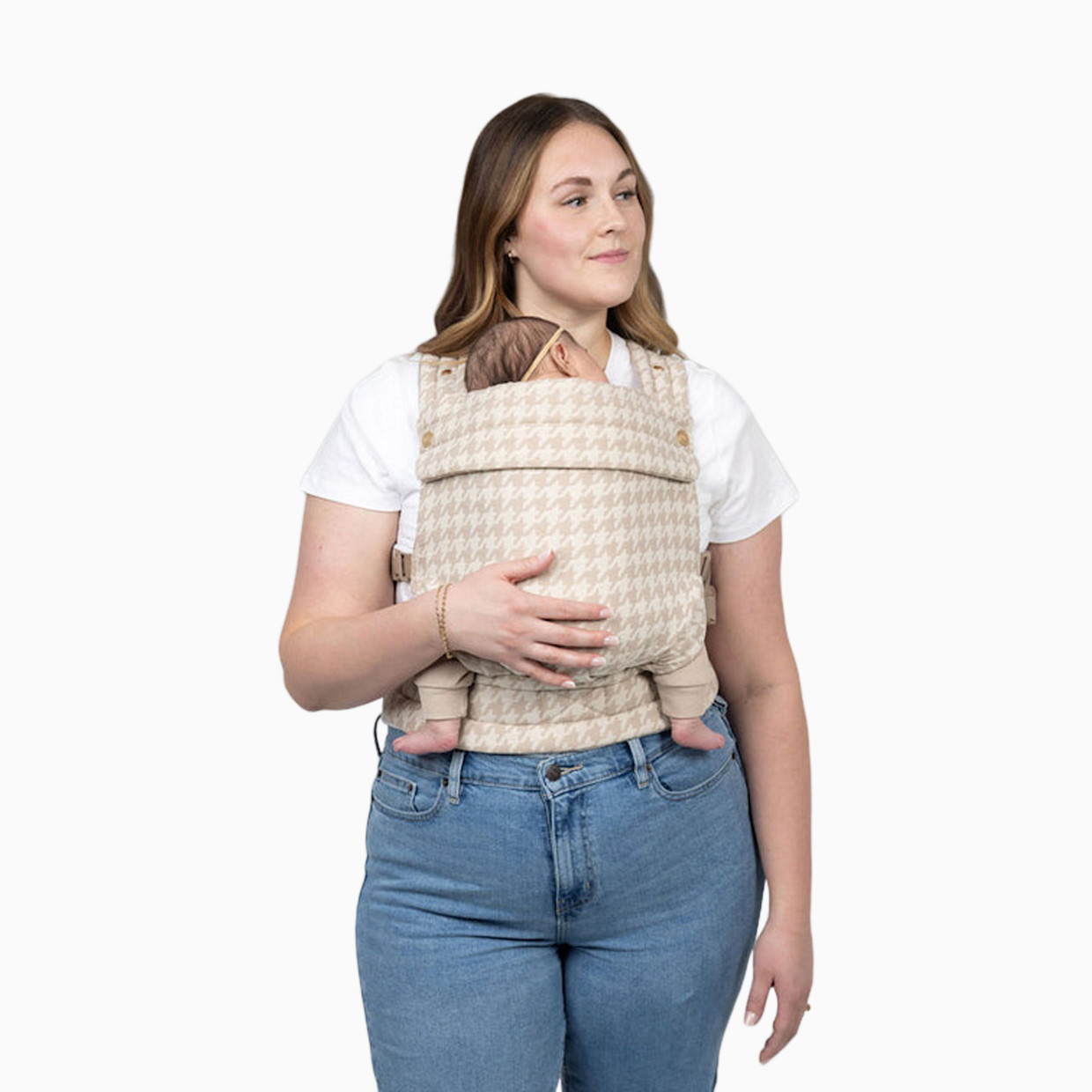 MABĒ The Monarch Baby Buckle Carrier - Houndstooth | Babylist Shop