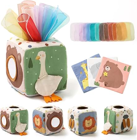 Youuys Baby Tissue Box Toy Montessori Sensory