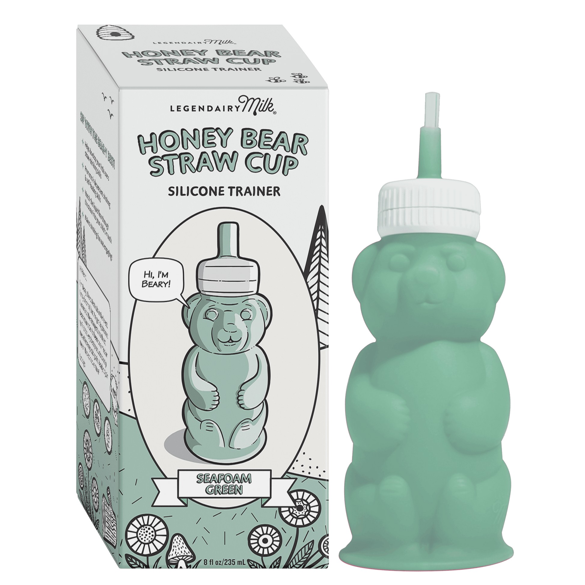 Honey Bear Straw Cup | Silicone Training Cup