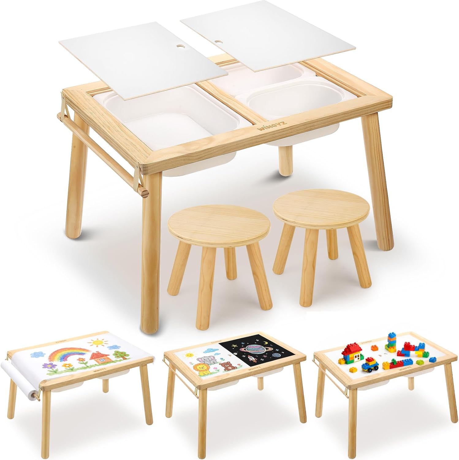 WINGYZ Sensory Table & 2 Chairs Set Toddler