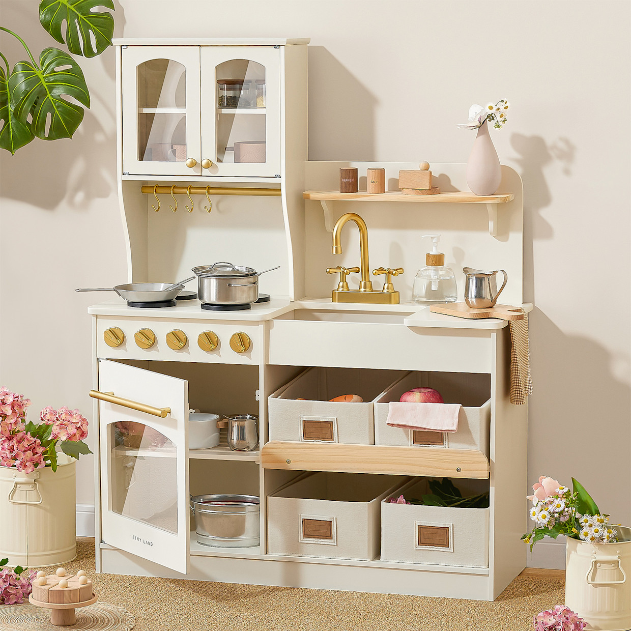 Tiny Land Trendy Play Kitchen - Montessori Organizer | Babylist Shop