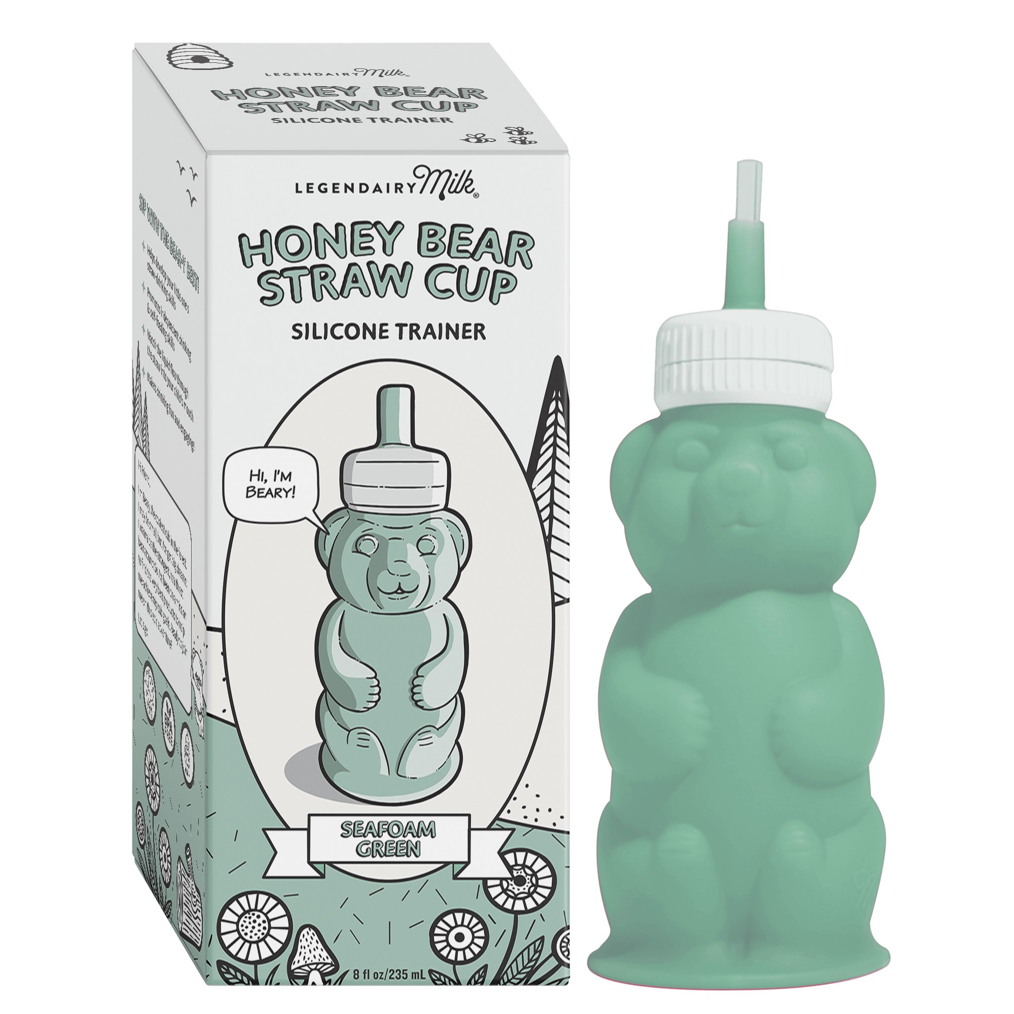 Honey Bear Straw Cup | Silicone Training Cup