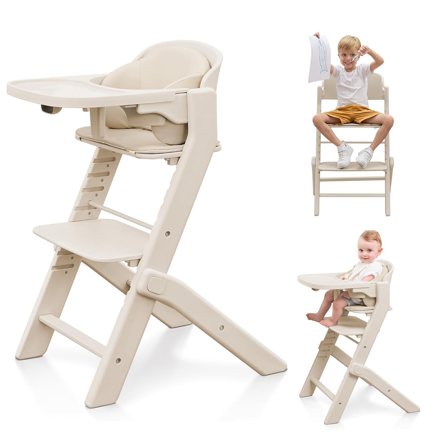 Obee Odee Washable Baby High Chair Beige
