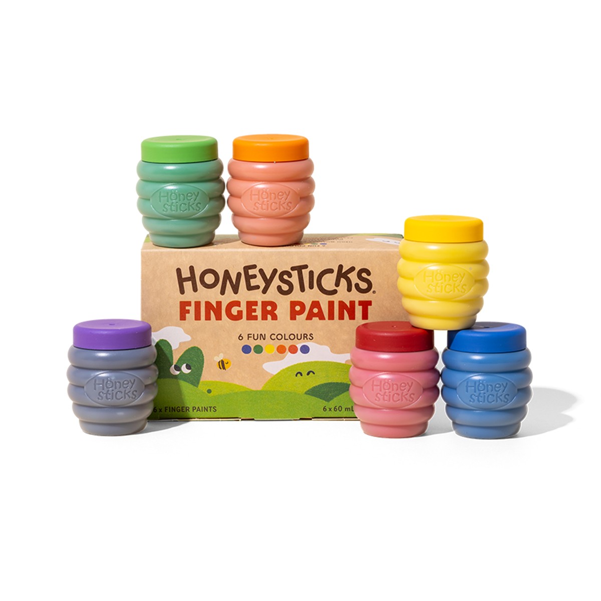 Honeysticks Finger Paints - 6 Pack
